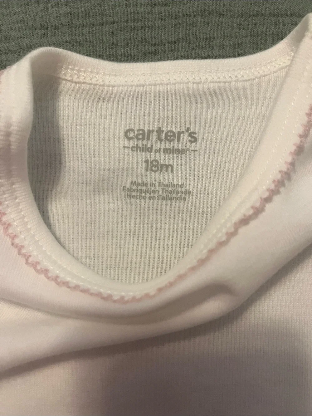 Carter’s Baby Girls 18M Pink Stripe Jumper Dress & Onesie Set NWT